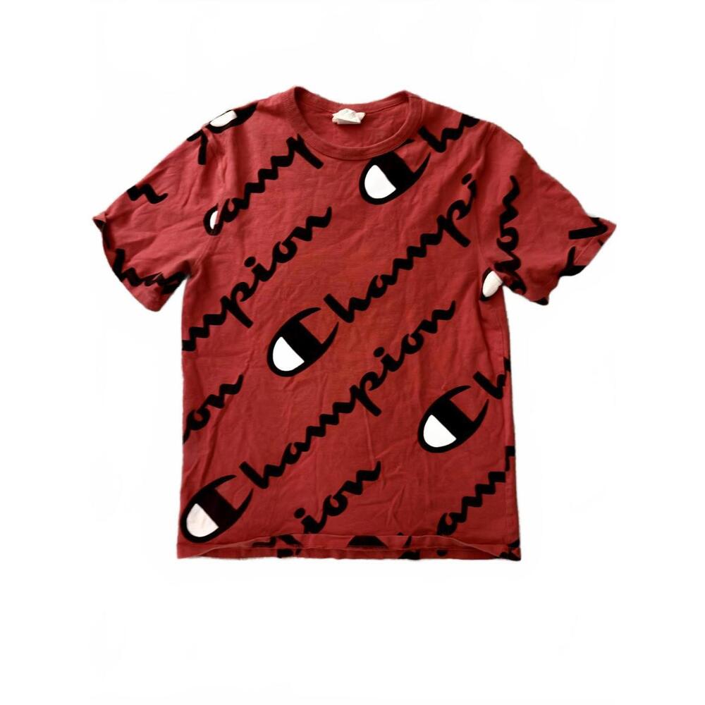 Champion Men's AOP Graphic Logo T-Shirt Red Black